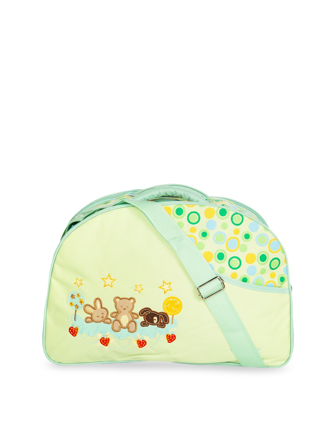 

MeeMee Unisex Green Printed Multifunctional Baby Diaper Bag