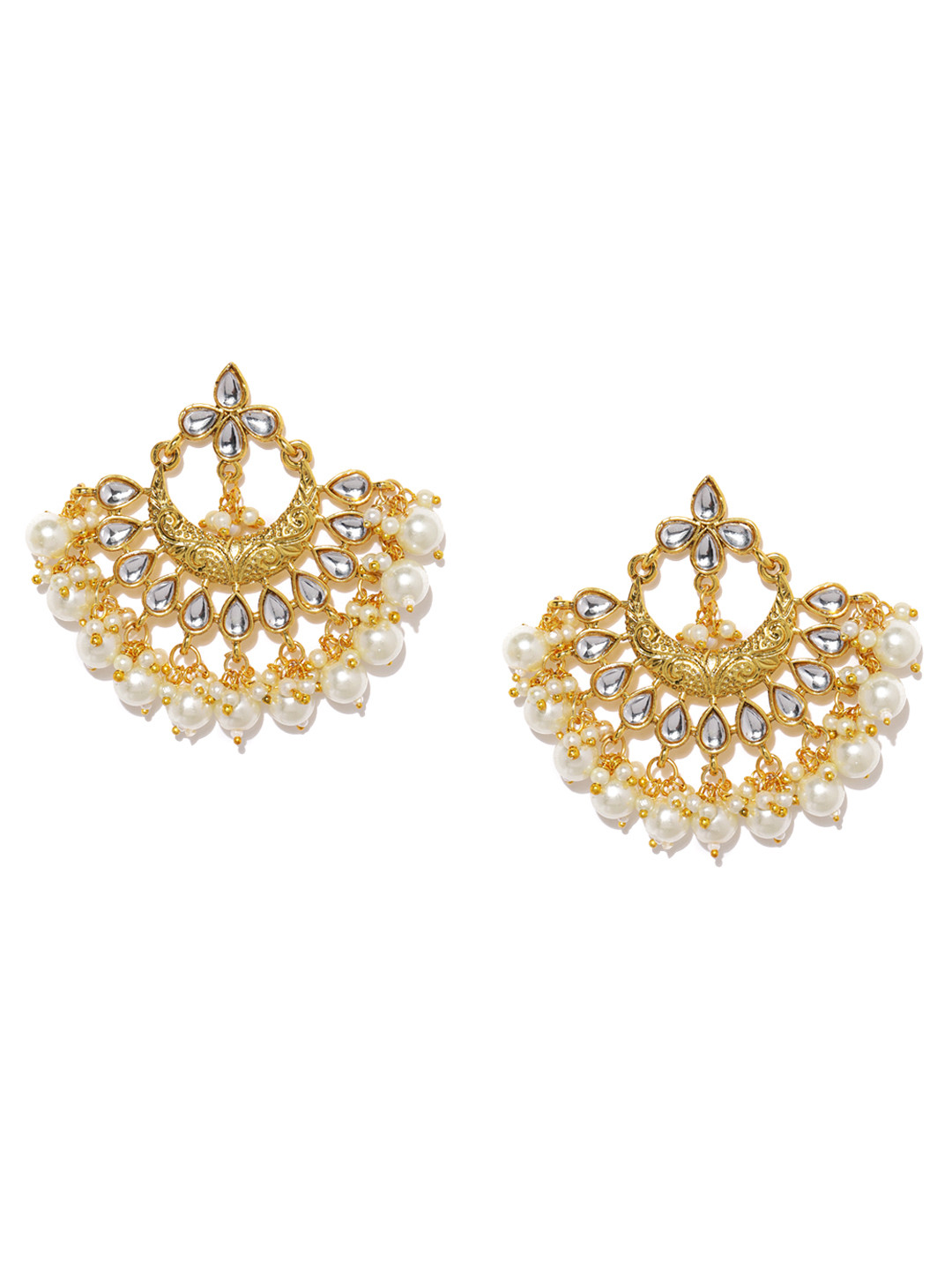 

Fida Gold-Toned Contemporary Drop Earrings