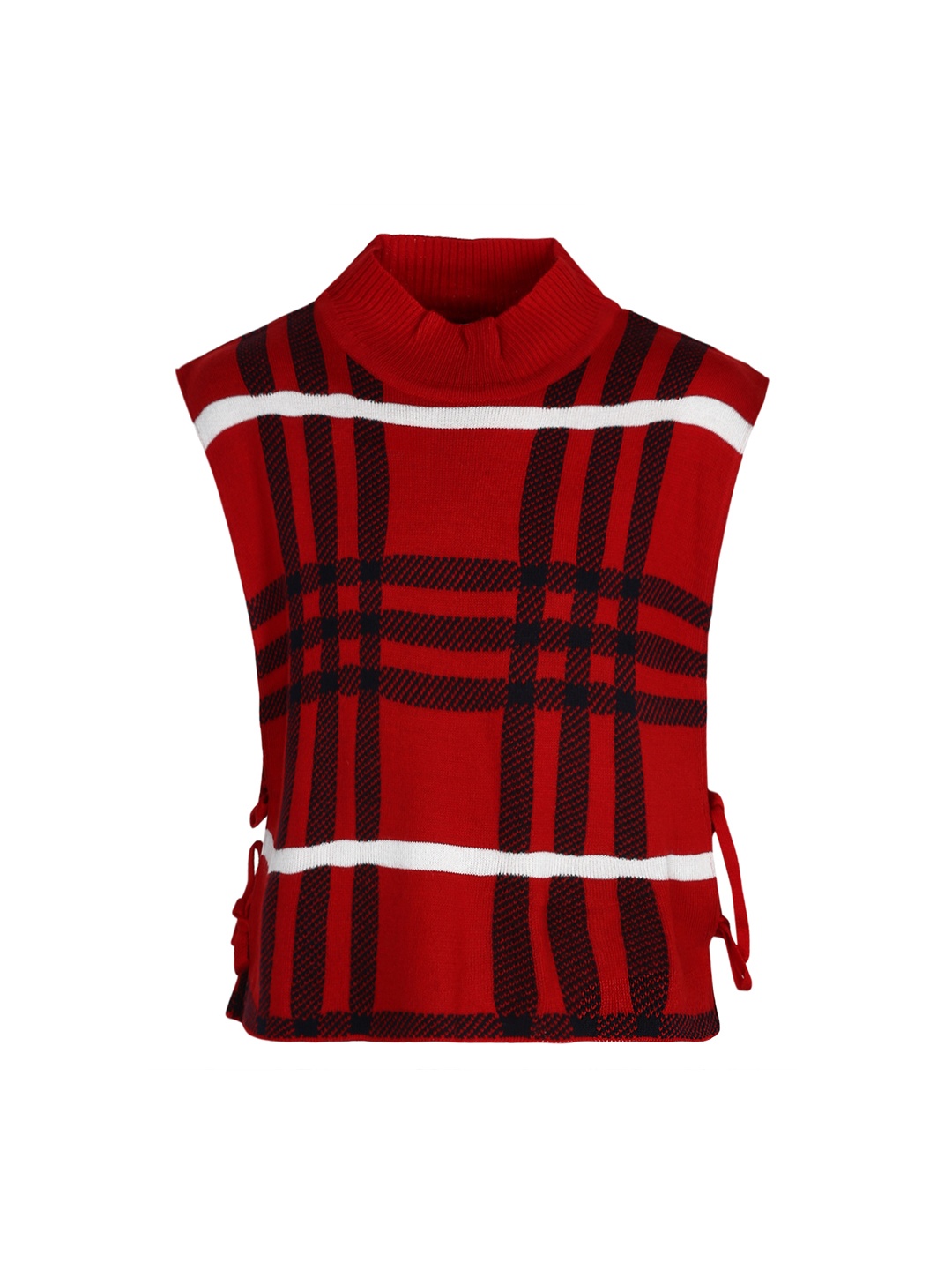 

Cayman Girls Red & Black Checked Poncho