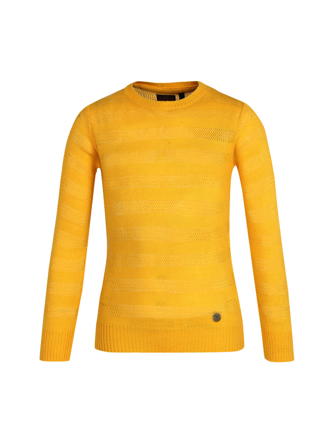 

Cayman Girls Yellow Striped Pullover