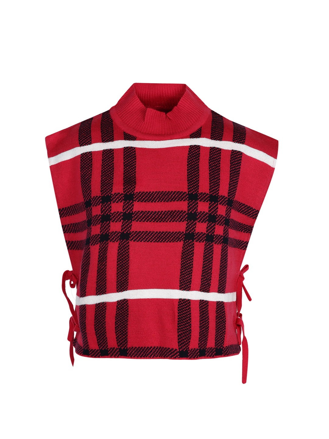 

Cayman Girls Pink & Black Checked Poncho