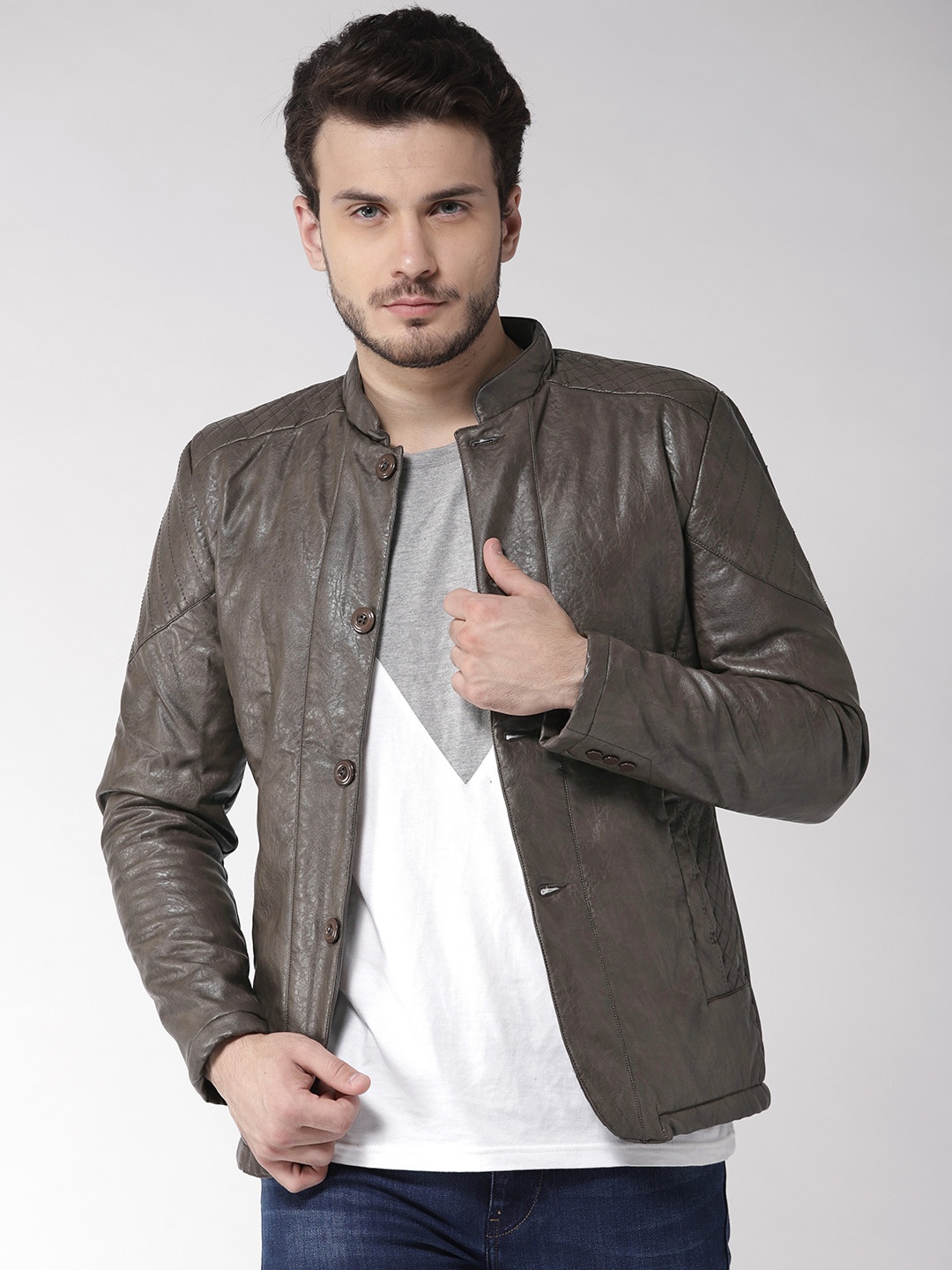 

Fort Collins Men Coffee Brown Solid Tailored Jacket