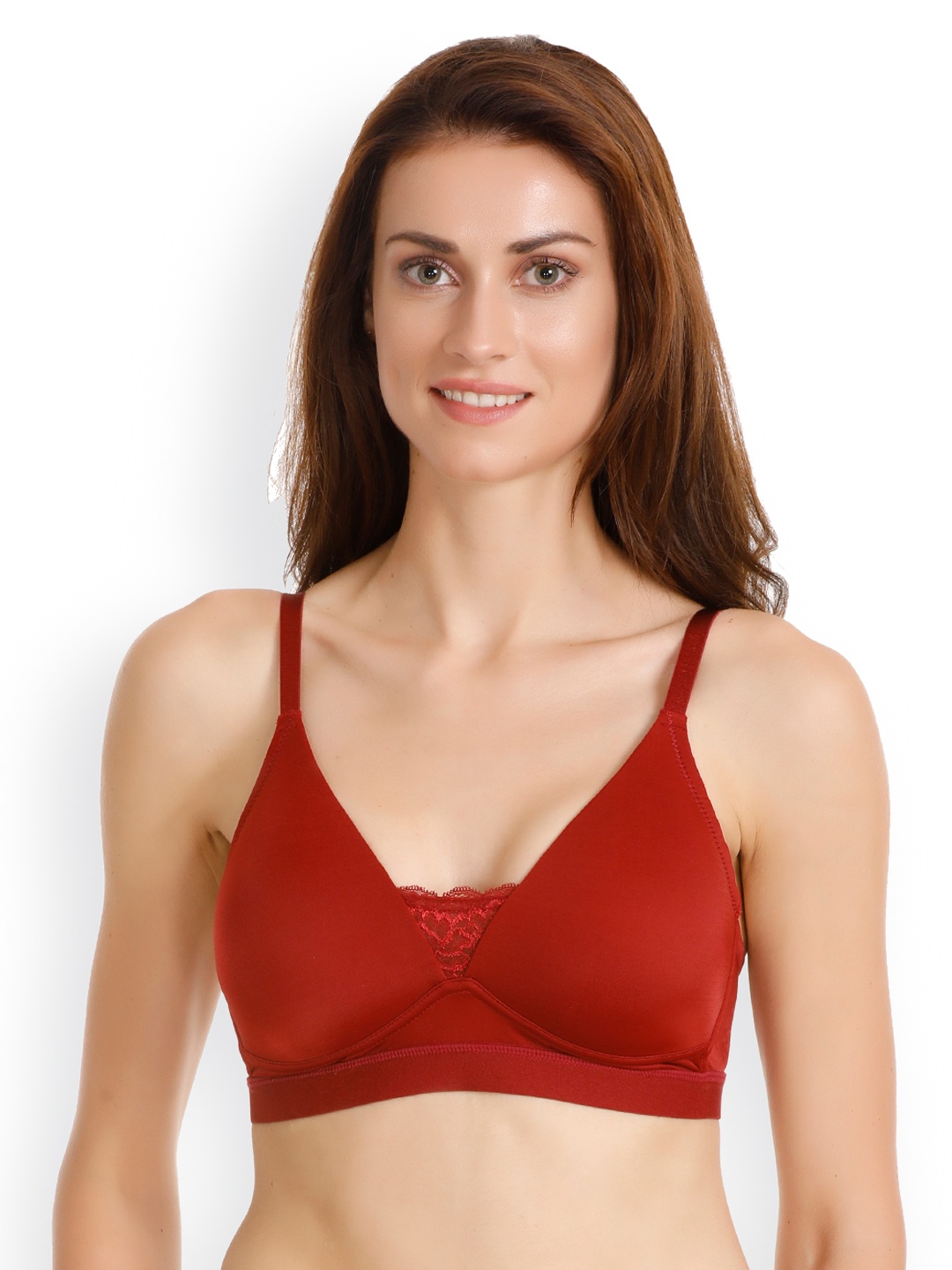 

Zivame Maroon Solid Underwired Lightly Padded T-shirt Bra ZI1508FASHZIRED