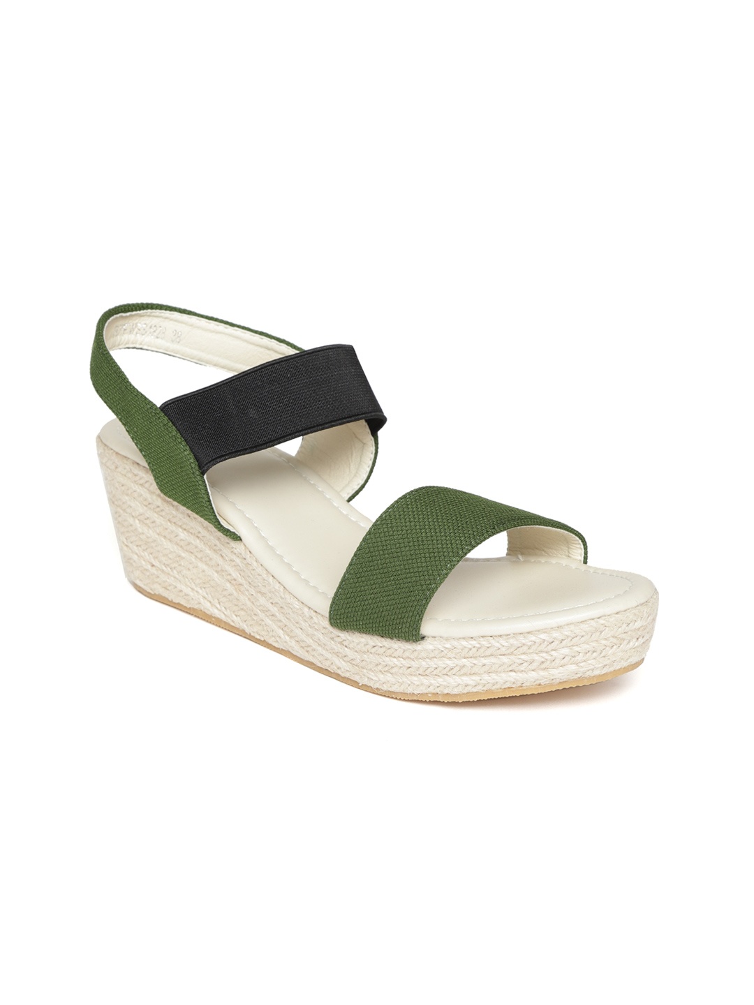 

red pout Women Green & Black Colourblocked Wedges