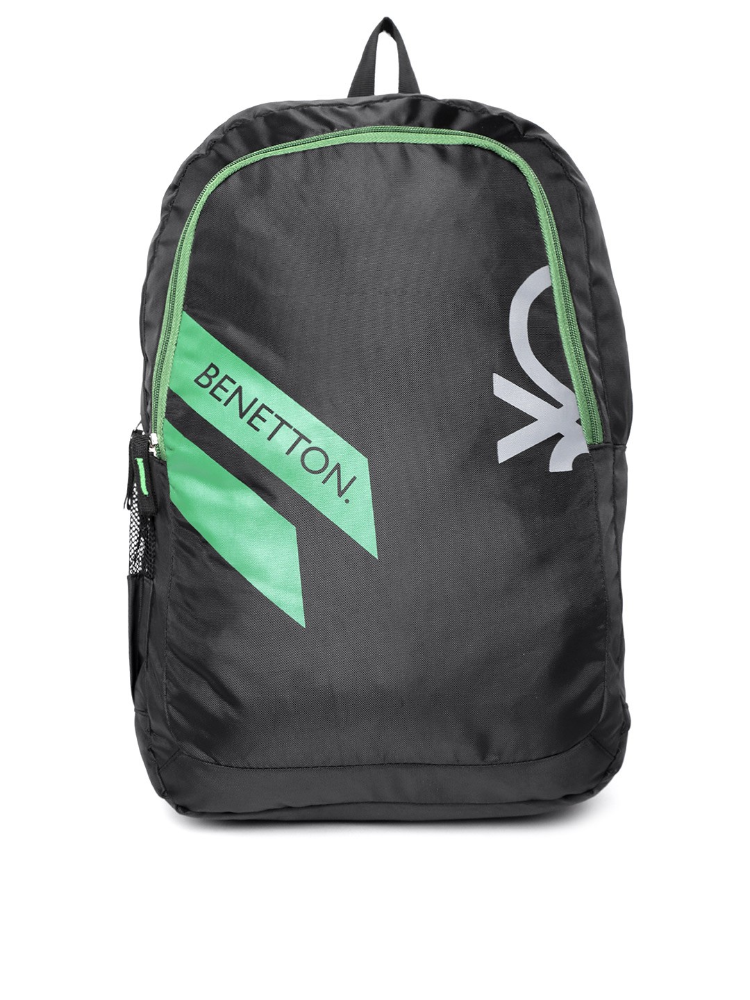 

United Colors of Benetton Unisex Black Brand Logo Laptop Backpack