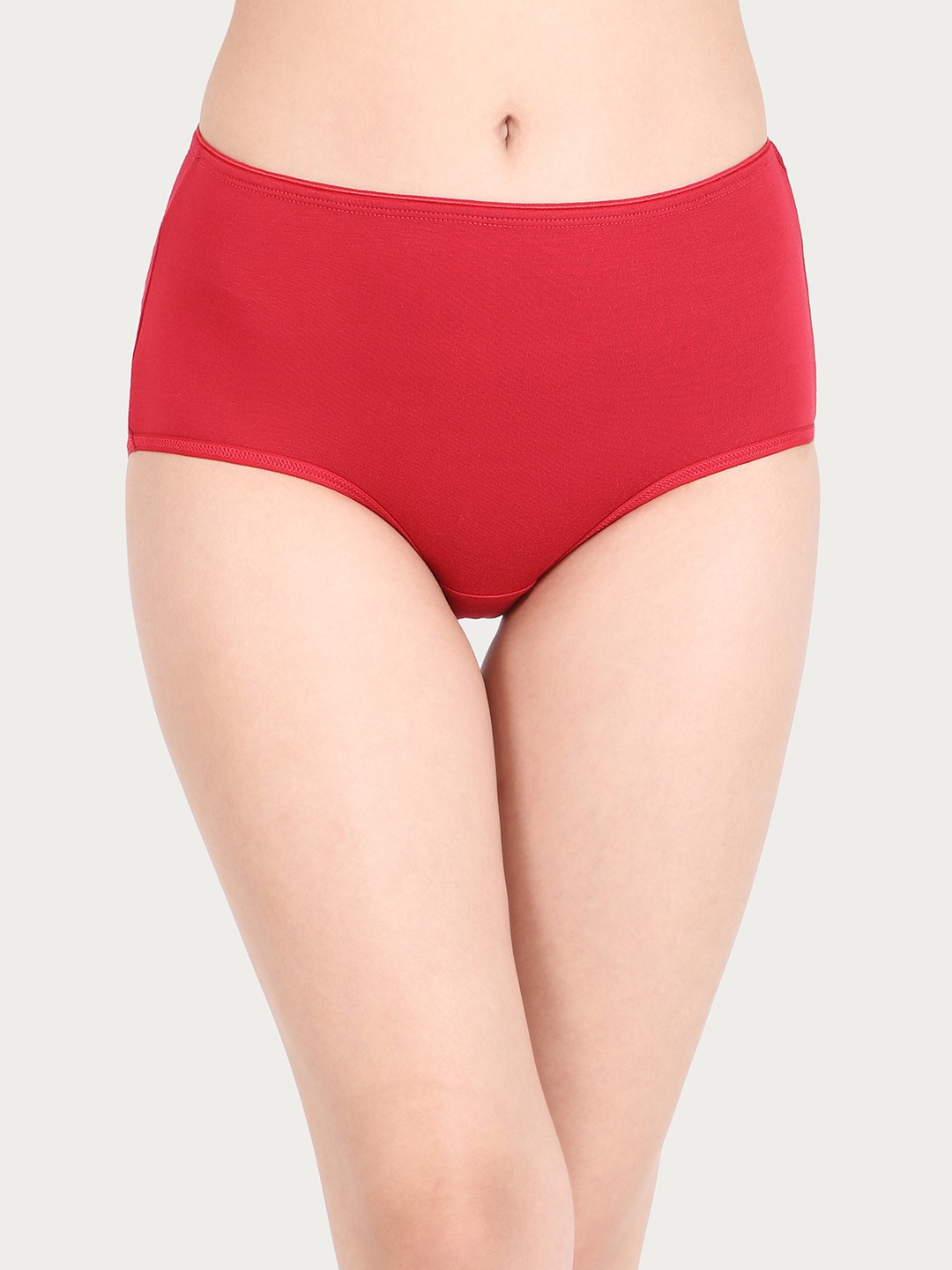 

Clovia Women Red High Waist Hipster Briefs PN2580P04