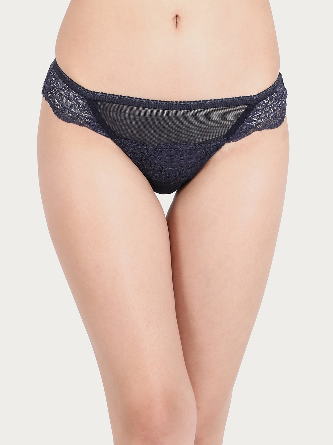

Clovia Women Navy-Blue Self-Design Bikini Briefs PN2539P08