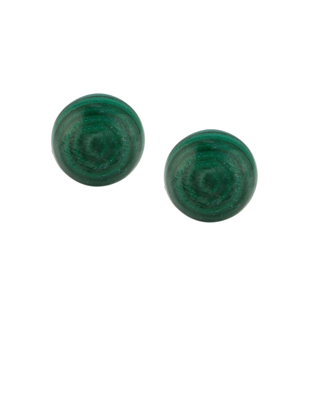 

TALISMAN Gold-Plated Green Sterling Silver Circular Stud Earrings