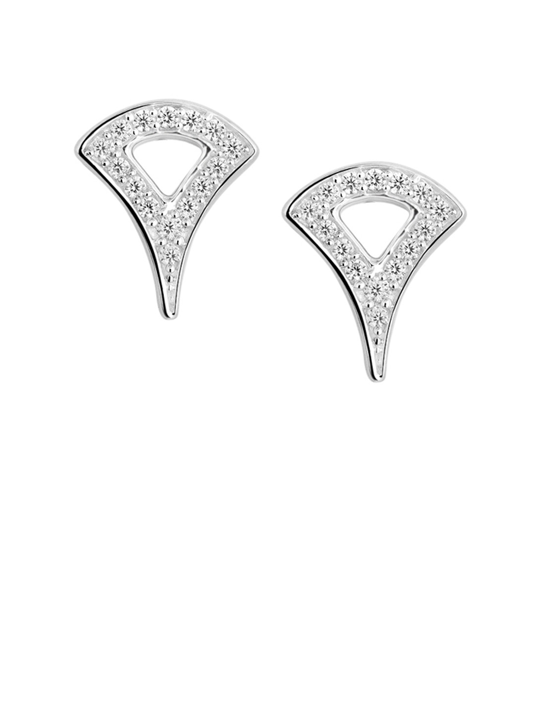 

TALISMAN Silver-Plated Triangular Handcrafted Studs