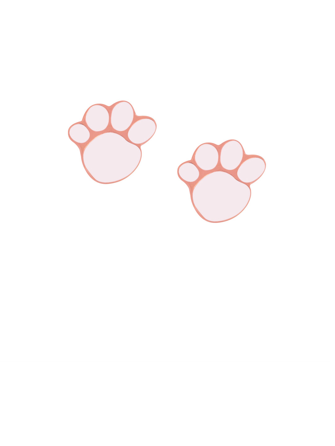 

TALISMAN Rose Gold-Plated Sterling Silver CZ-Studded Quirky Stud Earrings