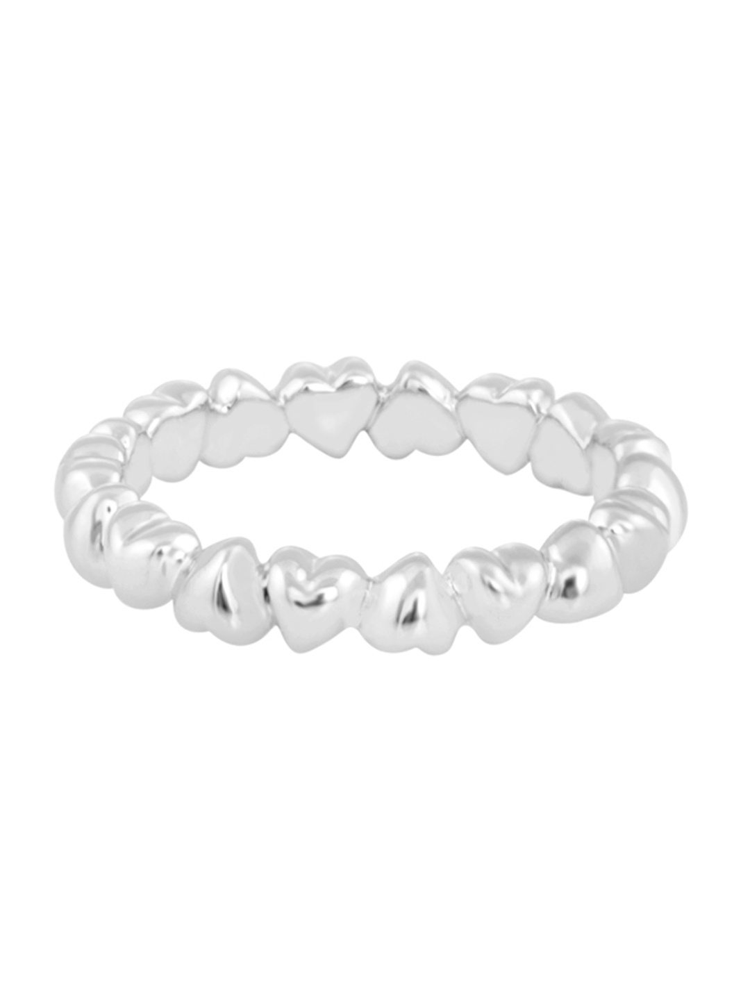 

TALISMAN Women Rhodium-Plated Silver Toned Handcrafted Ring
