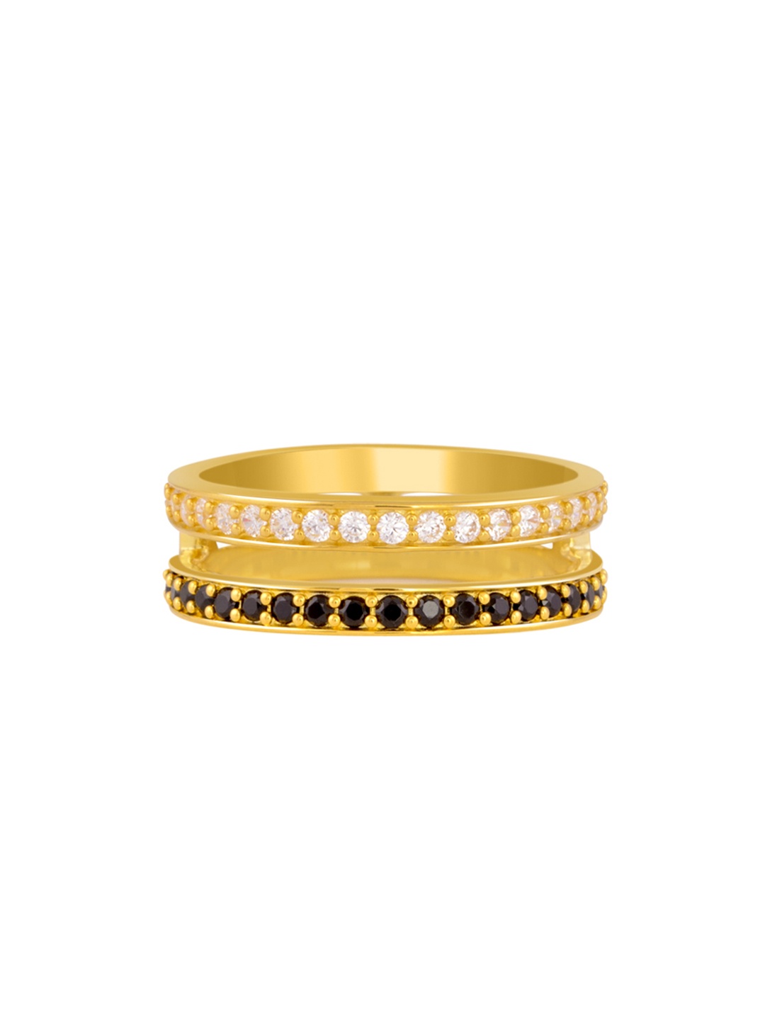 

TALISMAN Women Handcrafted Gold-Plated Cubic Zirconia-Studded Ring