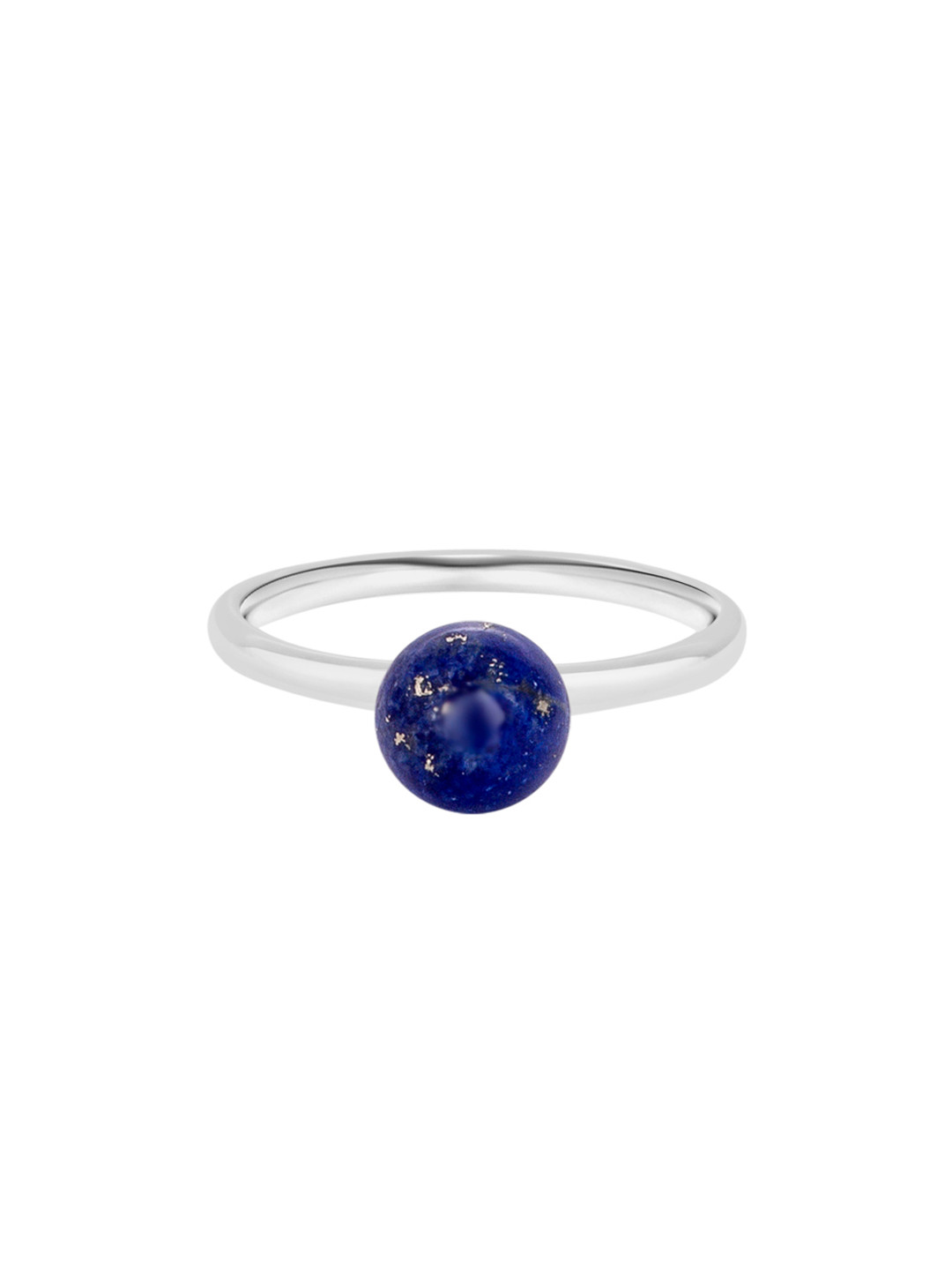 

TALISMAN Women Rhodium-Plated Silver-Toned & Blue Stone-Studded Handcrafted Ring