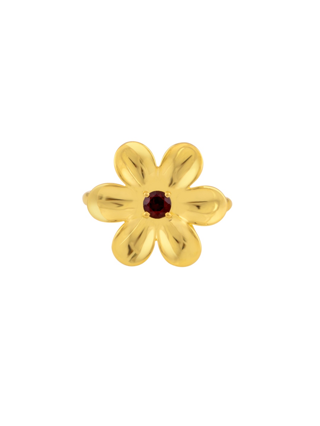 

TALISMAN Women Gold-Plated & Red Garnet-Studded Handcrafted Ring