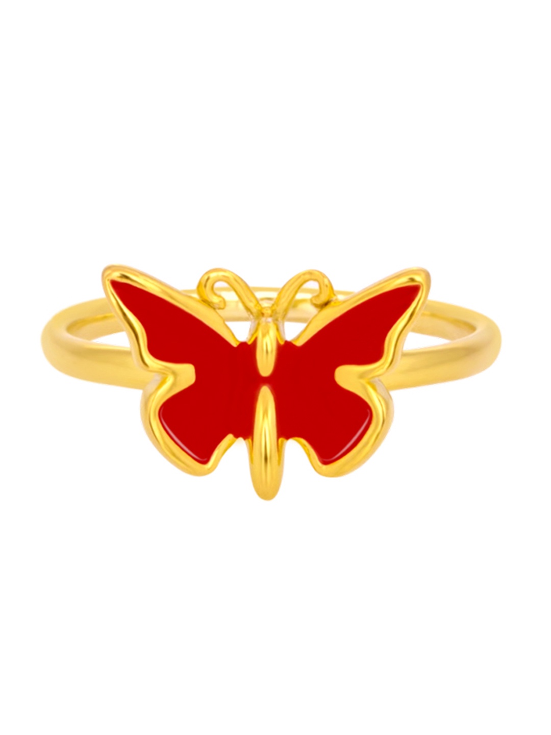 

TALISMAN Women Gold-Plated & Red Handcrafted Ring