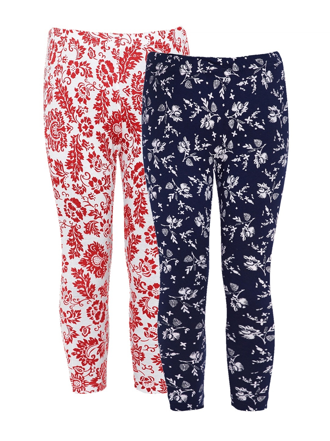 

Naughty Ninos Girls Pack of 2 Printed Ankle-Length Leggings, Navy blue