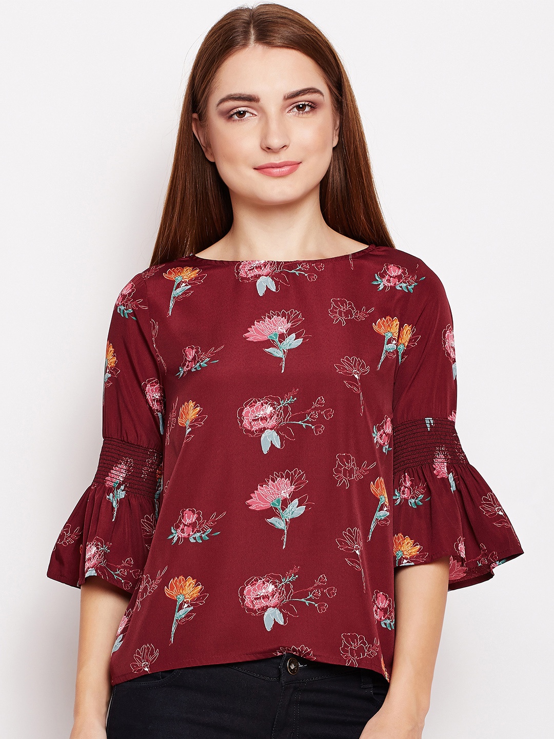 

Oxolloxo Women Maroon Printed Top