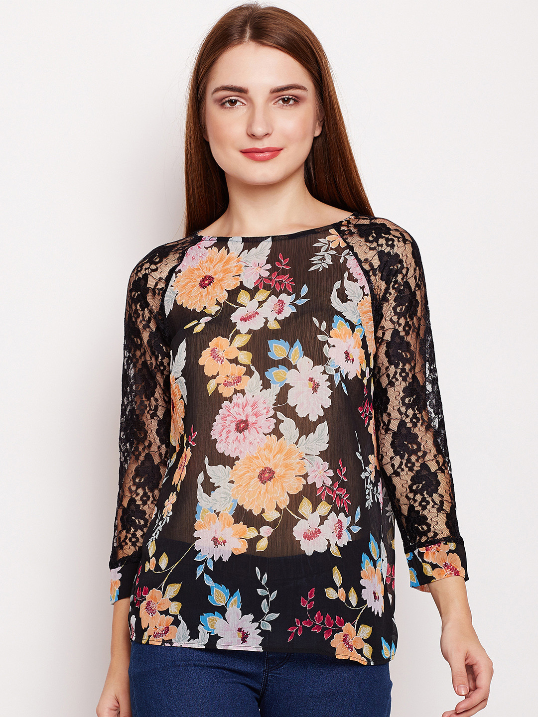 

Oxolloxo Women Black Printed Top