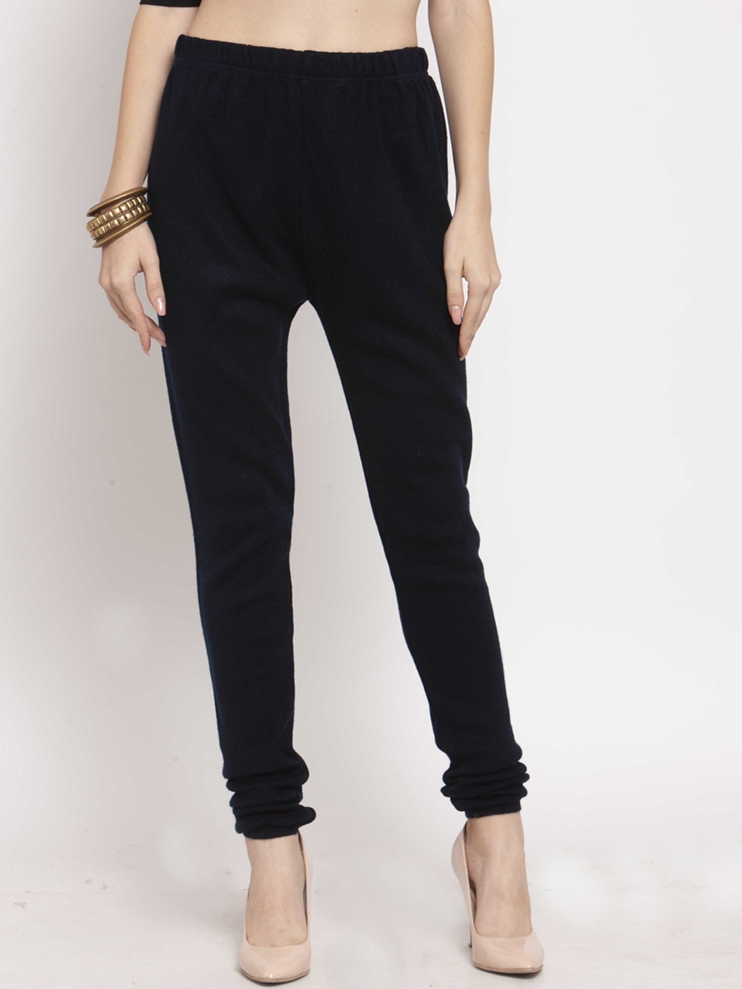

Castle Navy Blue Solid Woollen Leggings