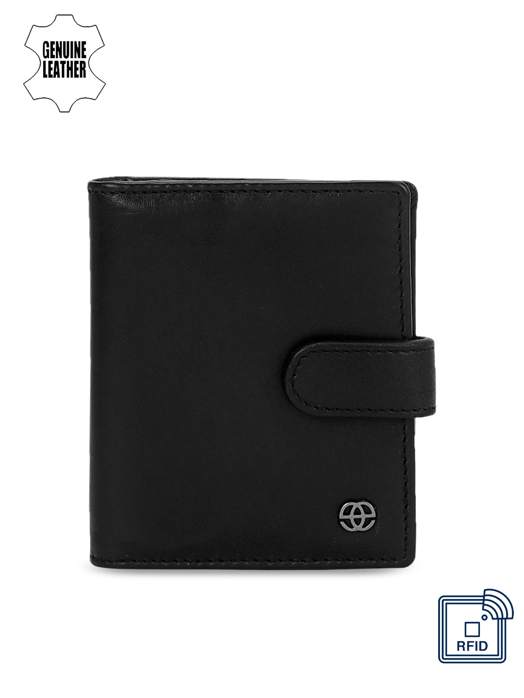 

Eske Men Black Solid Leather Card Holder