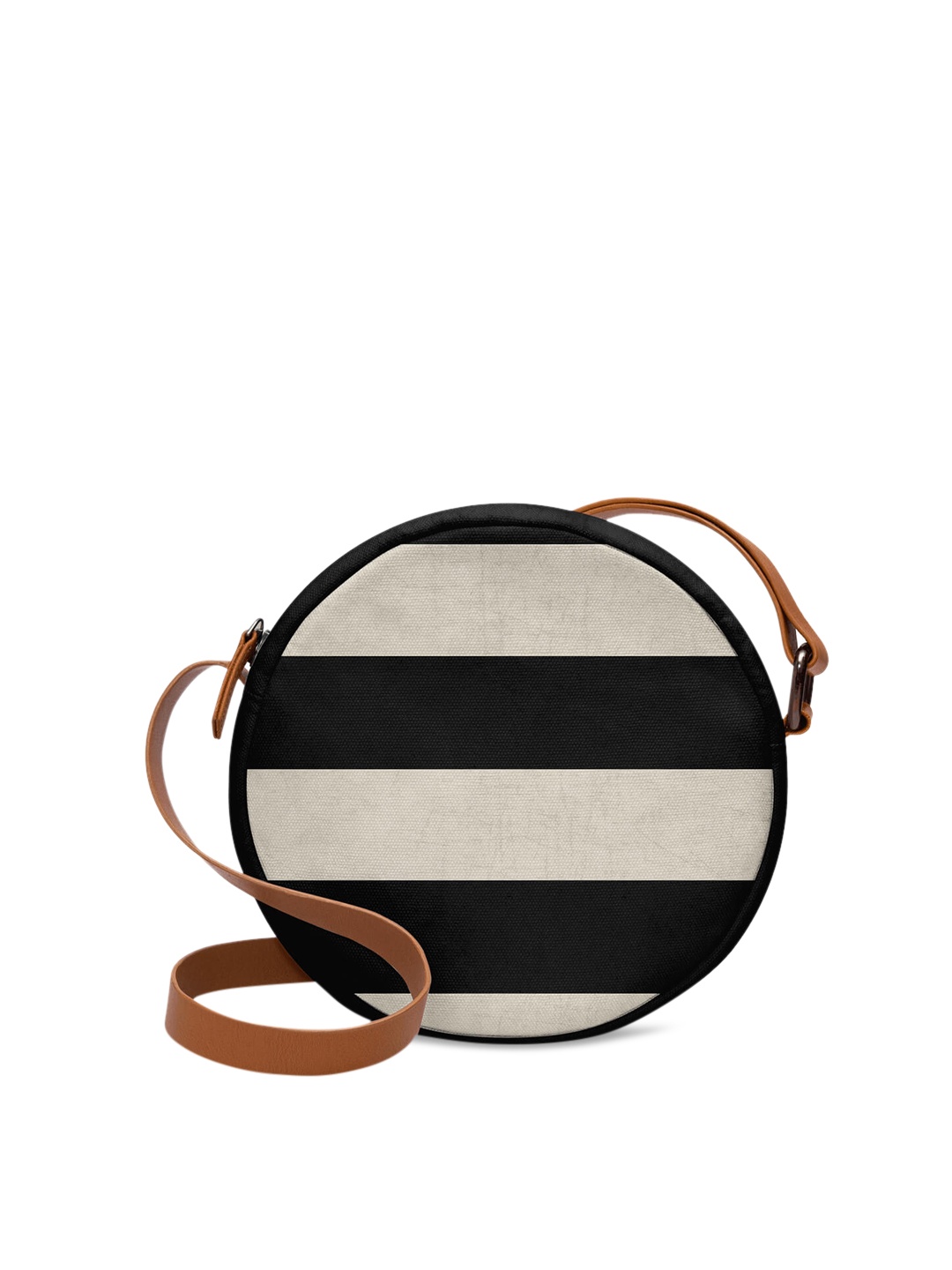 

DailyObjects Black & Off-White Printed Sling Bag