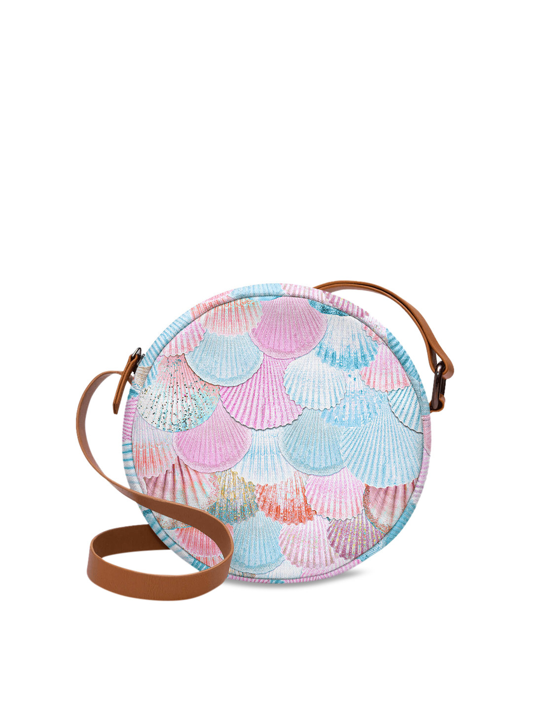 

DailyObjects Pink & Blue Printed Sling Bag