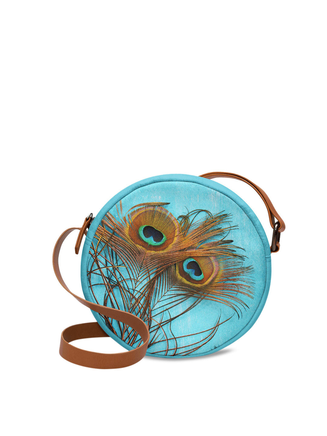 

DailyObjects Turquoise Blue & Brown Printed Sling Bag