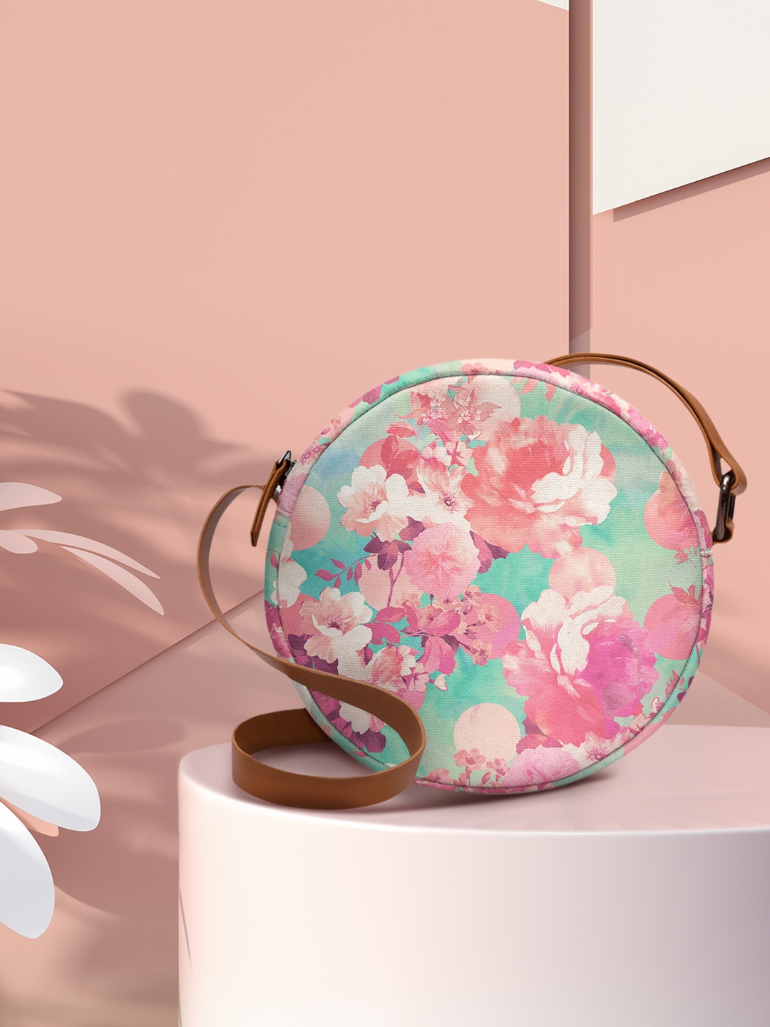 

DailyObjects Rose Gold & Pink Printed Sling Bag