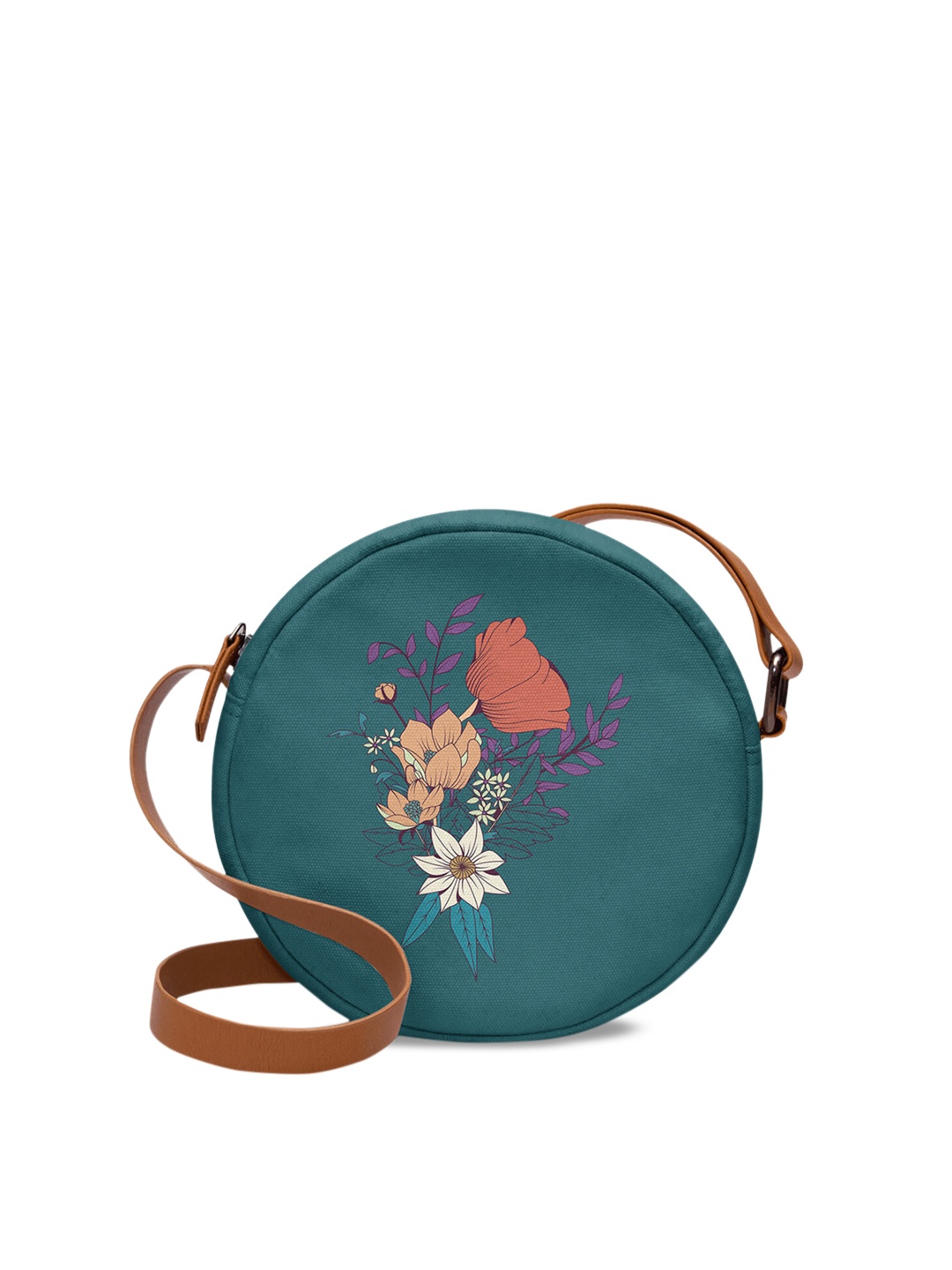 

DailyObjects Teal Green Printed Sling Bag