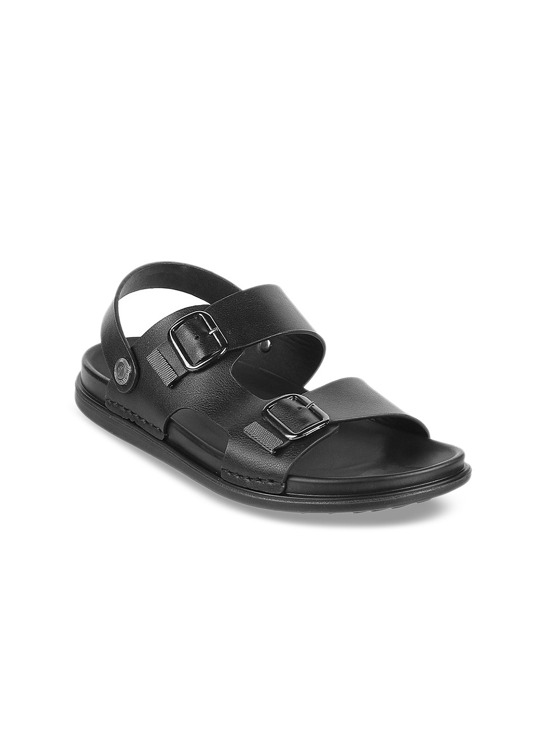 

J.FONTINI Men Black Comfort Sandals