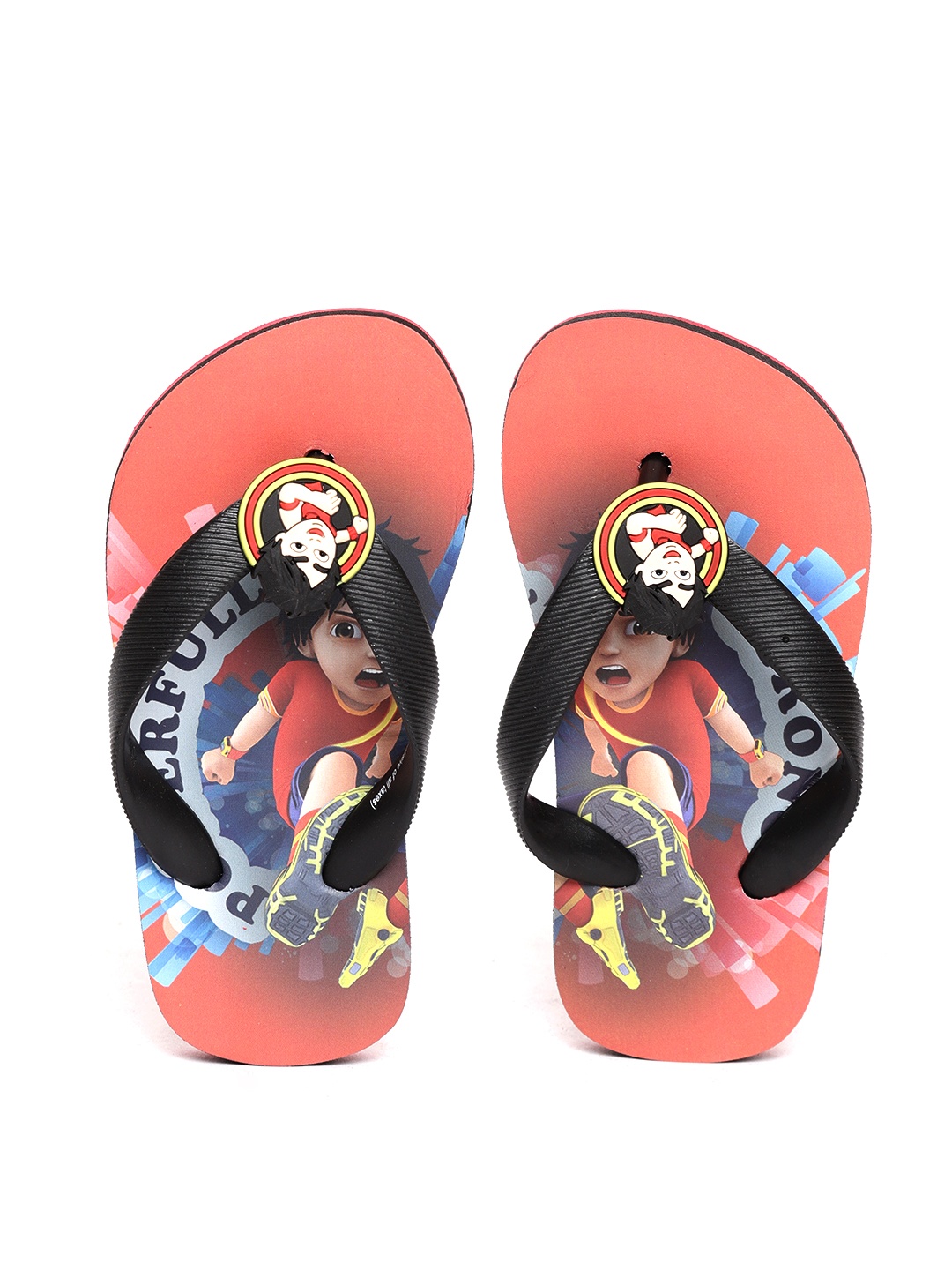 

toothless Boys Black & Red Shiva Printed Thong Flip-Flops