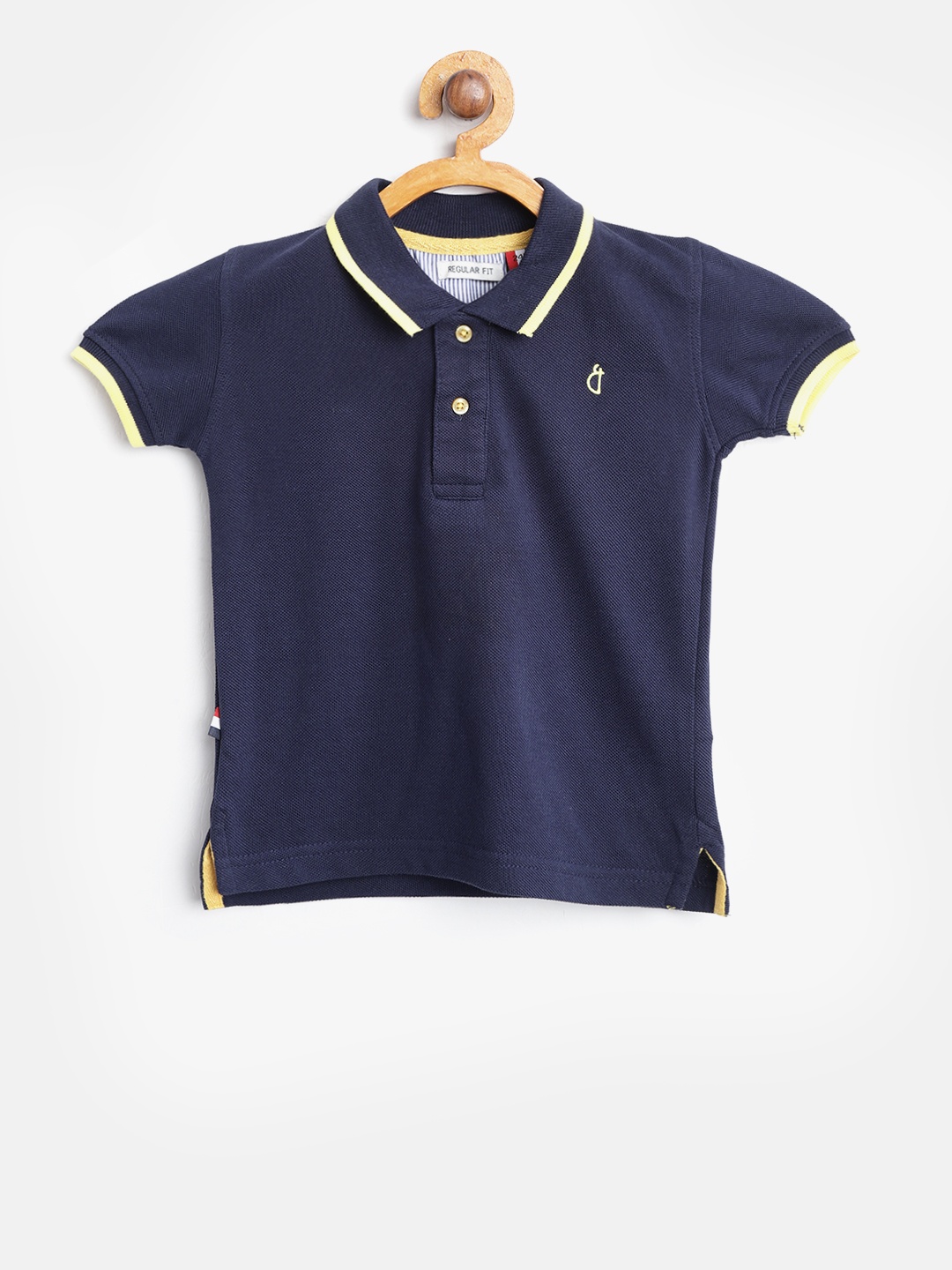 

Gini and Jony Boys Navy Solid Polo Collar T-shirt, Navy blue