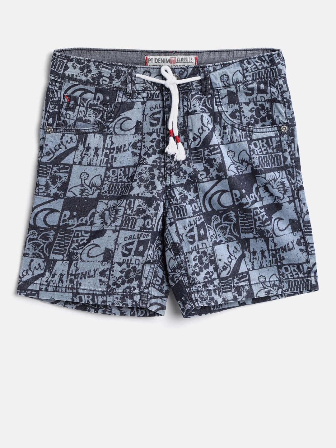 

Palm Tree Boys Blue Printed Regular Shorts