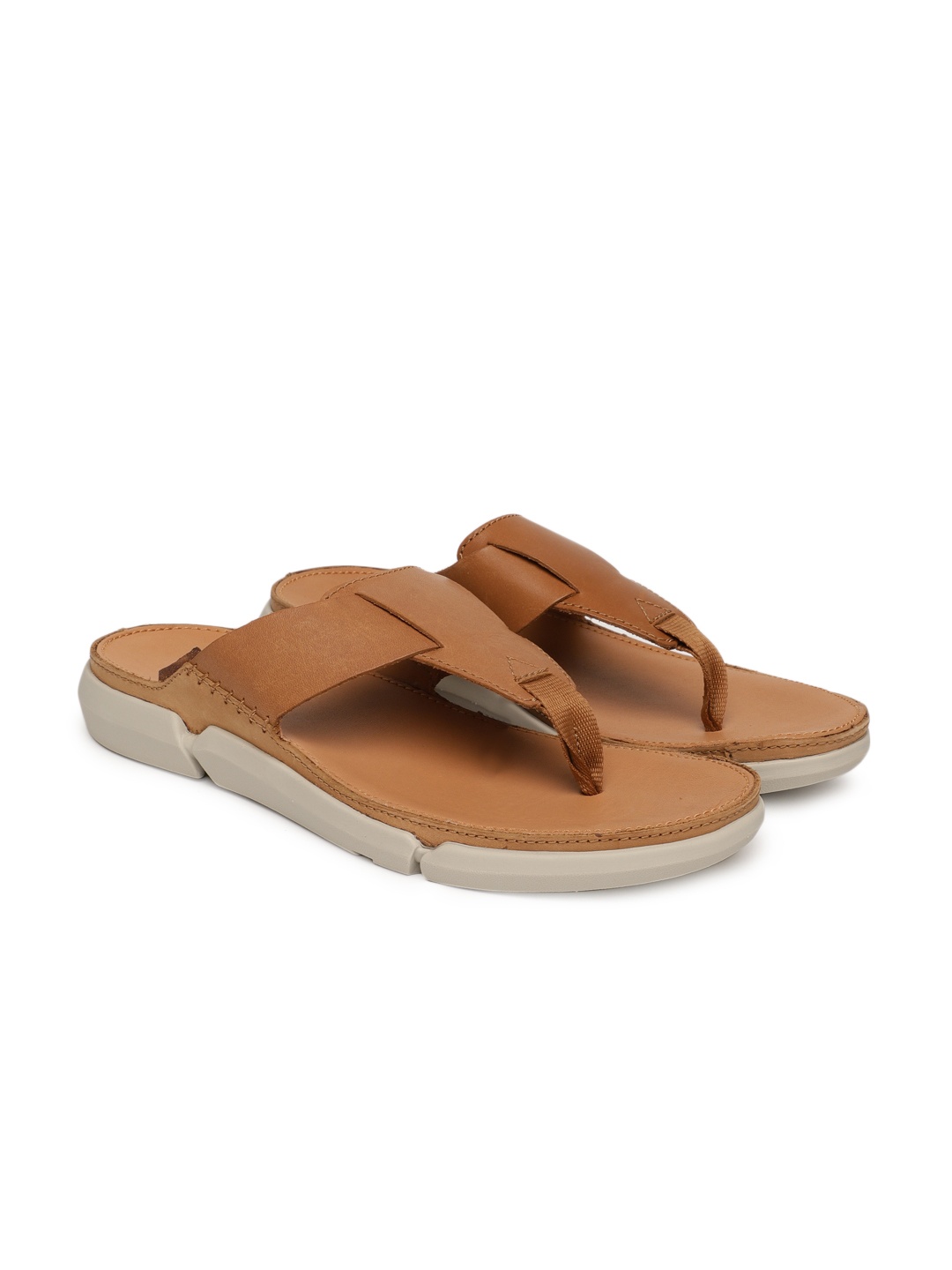 

Clarks Men Brown Leather Comfort Sandals