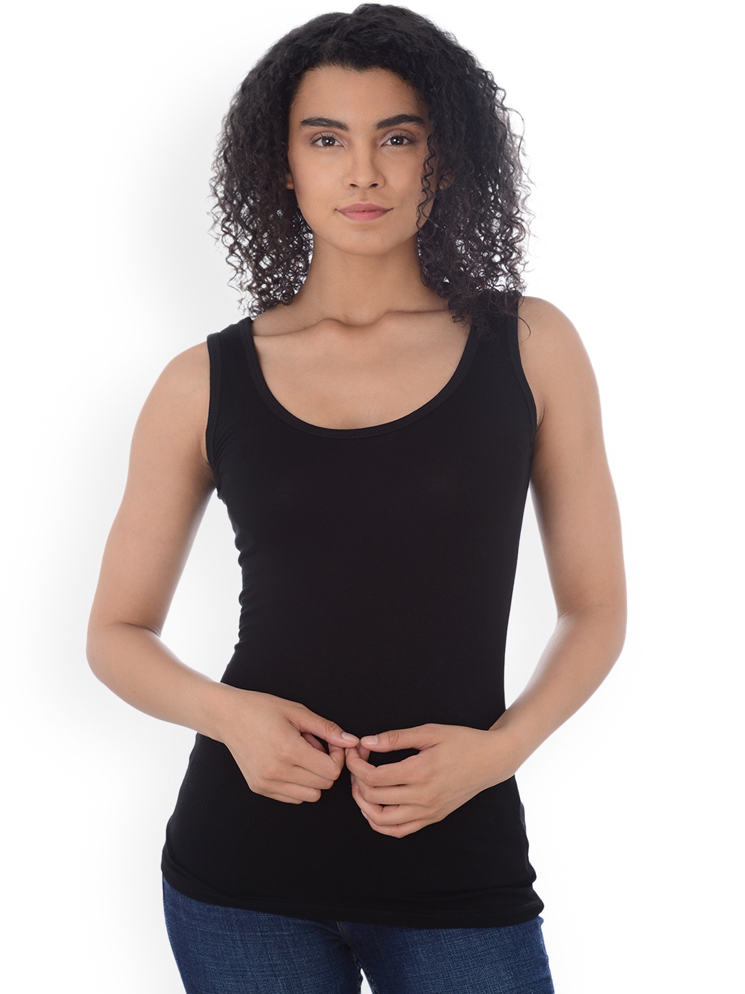 

Da Intimo Women Black Solid Camisole DI1041