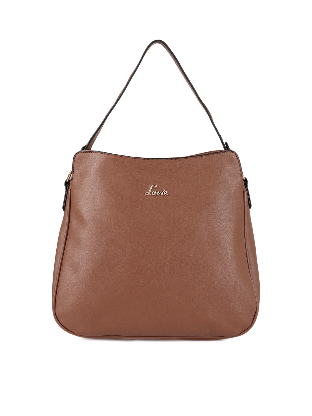 

Lavie Serbs Women Tan Solid Handheld Hobo Bag