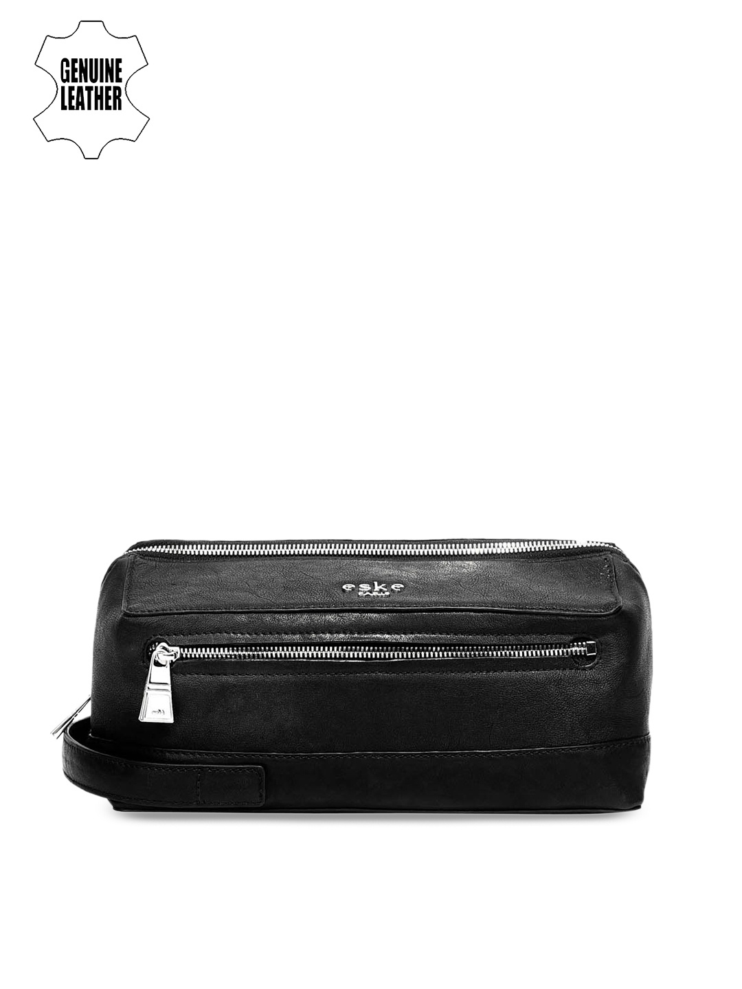 

Eske Men Black Leather Travel Pouch