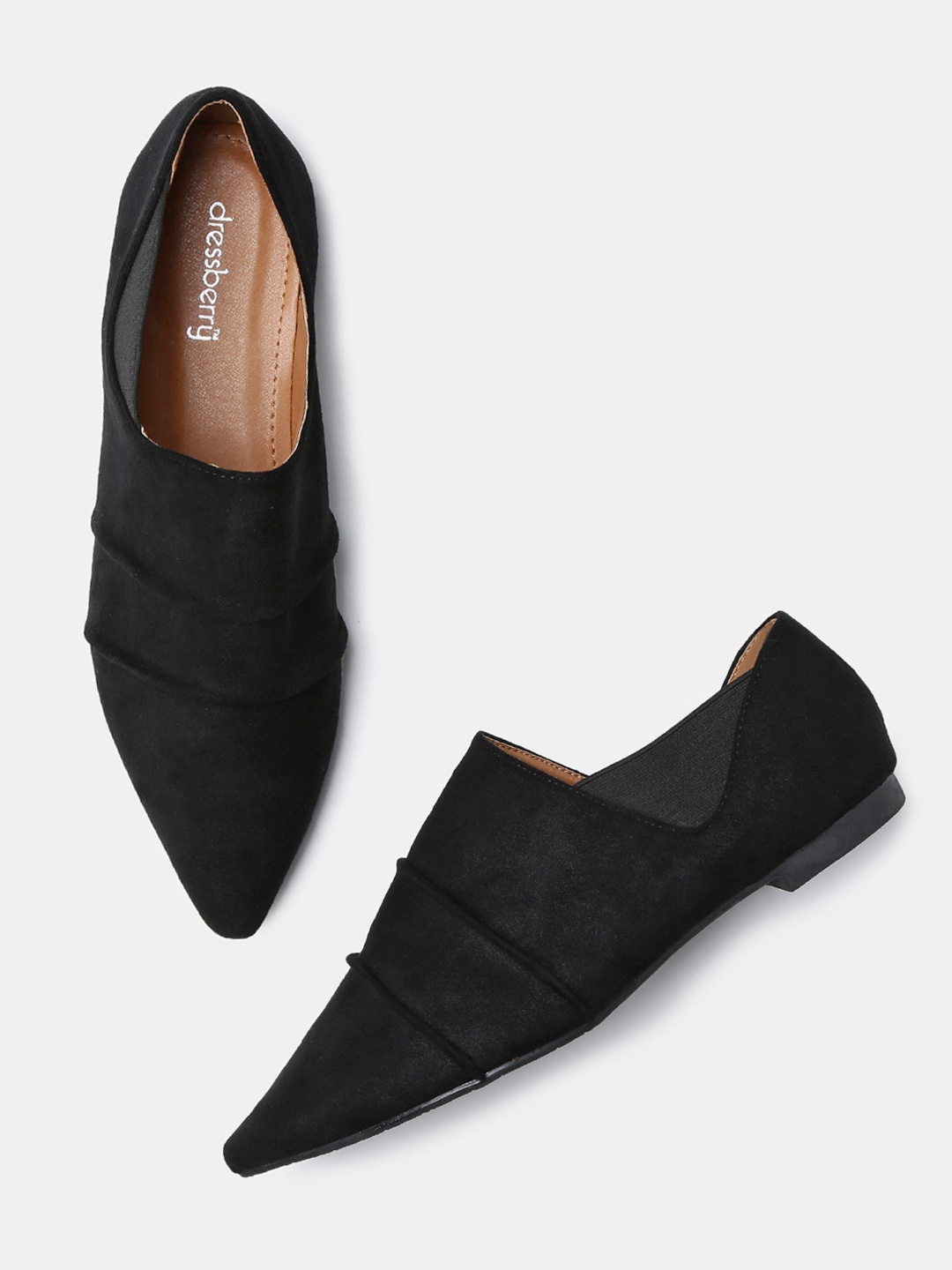 

DressBerry Women Black Solid Ballerinas