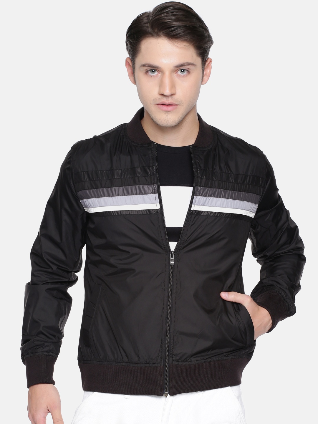 

Pepe Jeans Men Black Solid Bomber