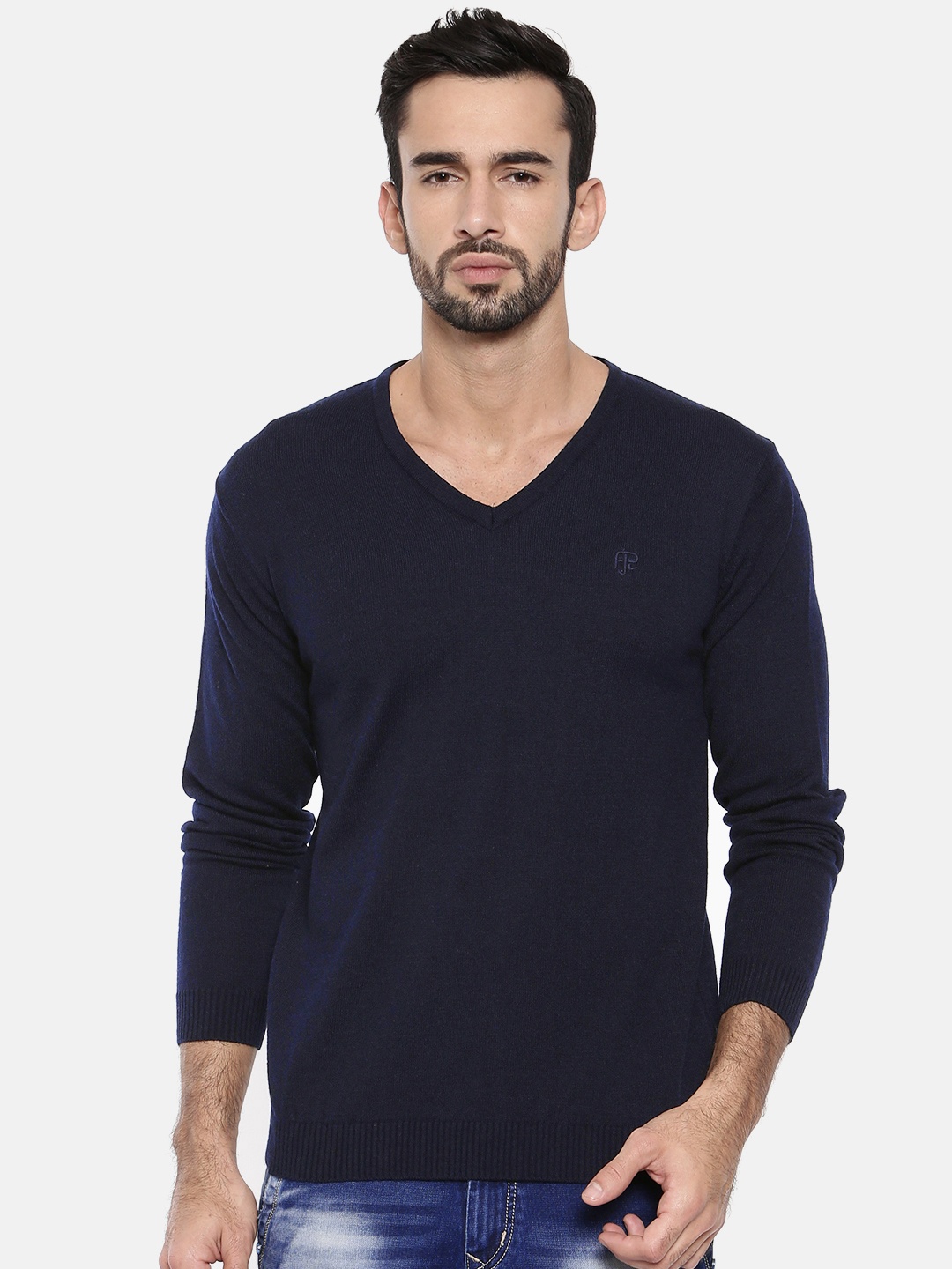 

Pepe Jeans Men Navy Solid Pullover, Navy blue