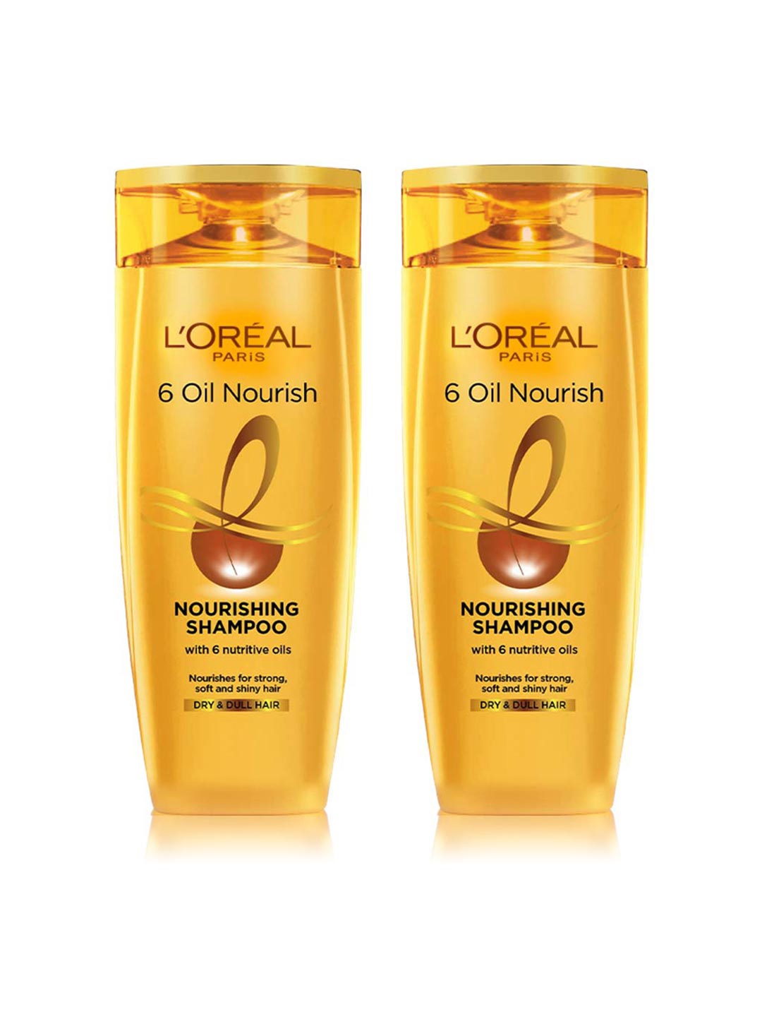 

LOreal Paris Set of 2 6 Oil Nourish Shampoo - 180 ml Each, Gold