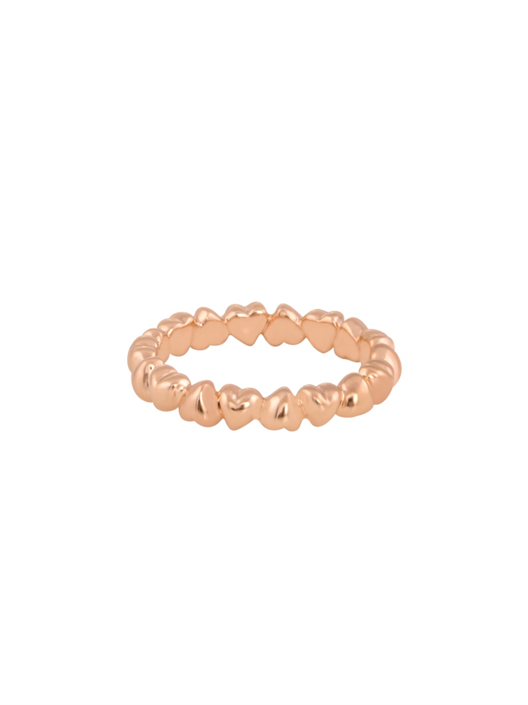 

TALISMAN Rose Gold -Plated Heart Studded-Shaped Handcrafted Ring