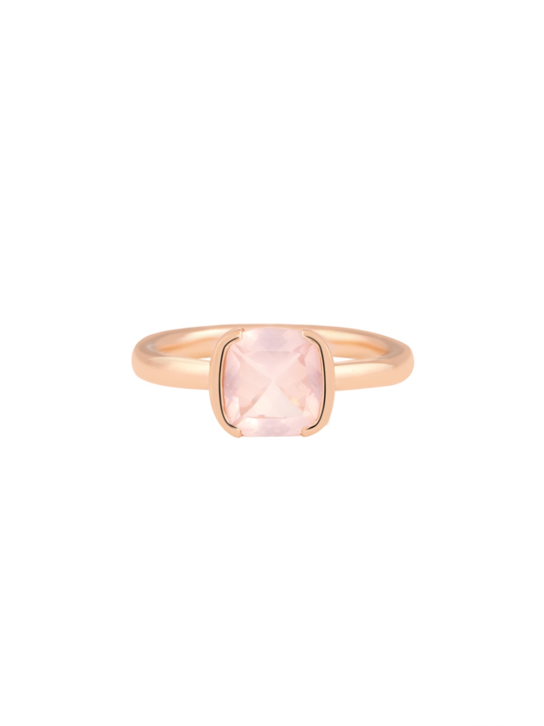 

TALISMAN Rose Gold-Plated & Embedded White Quartz Stones Handcrafted Ring