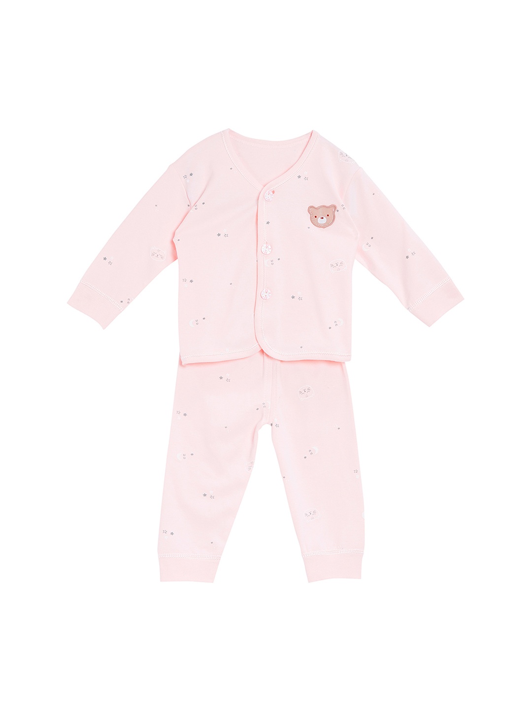 

Camey Kids Pink Printed Night suit A-214