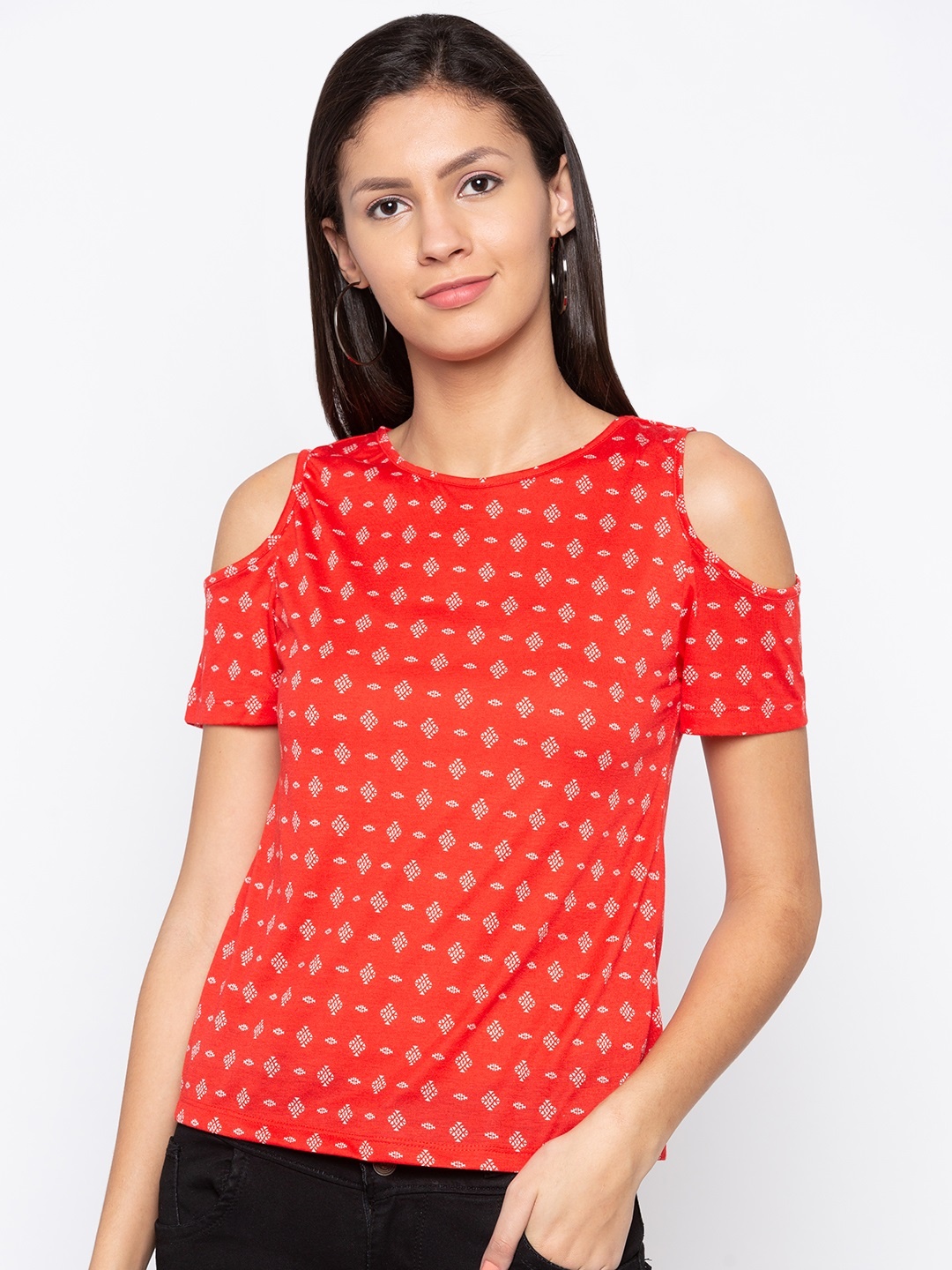 

Globus Women Red Printed Top