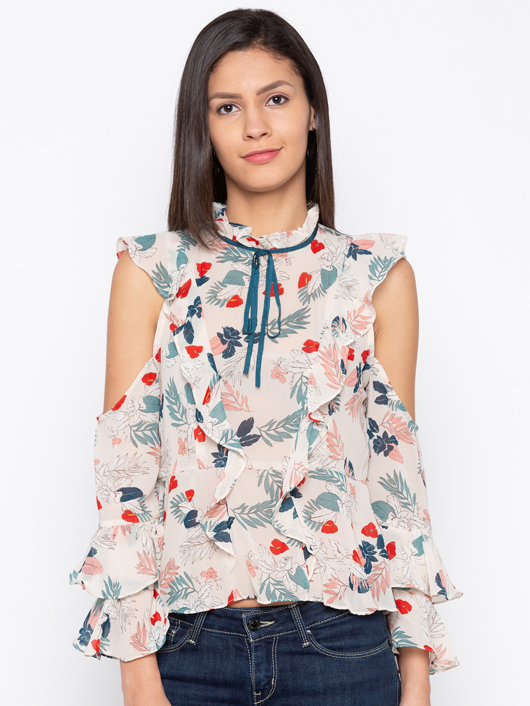

Globus Women Off-White Printed Top