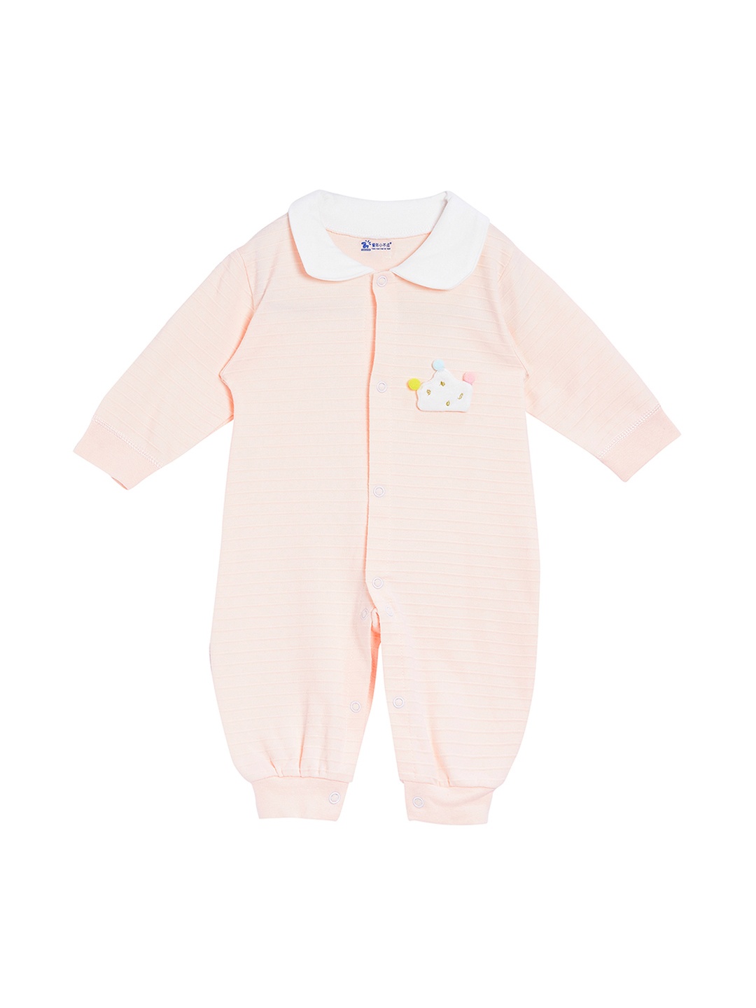 

Camey Kids Peach Striped Romper