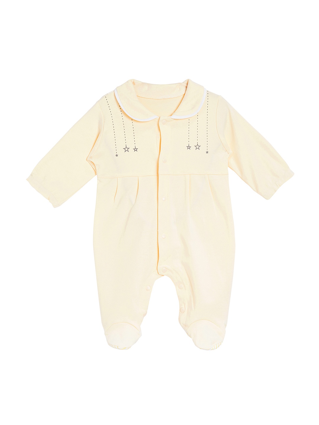 

Camey Girls Yellow Solid Romper