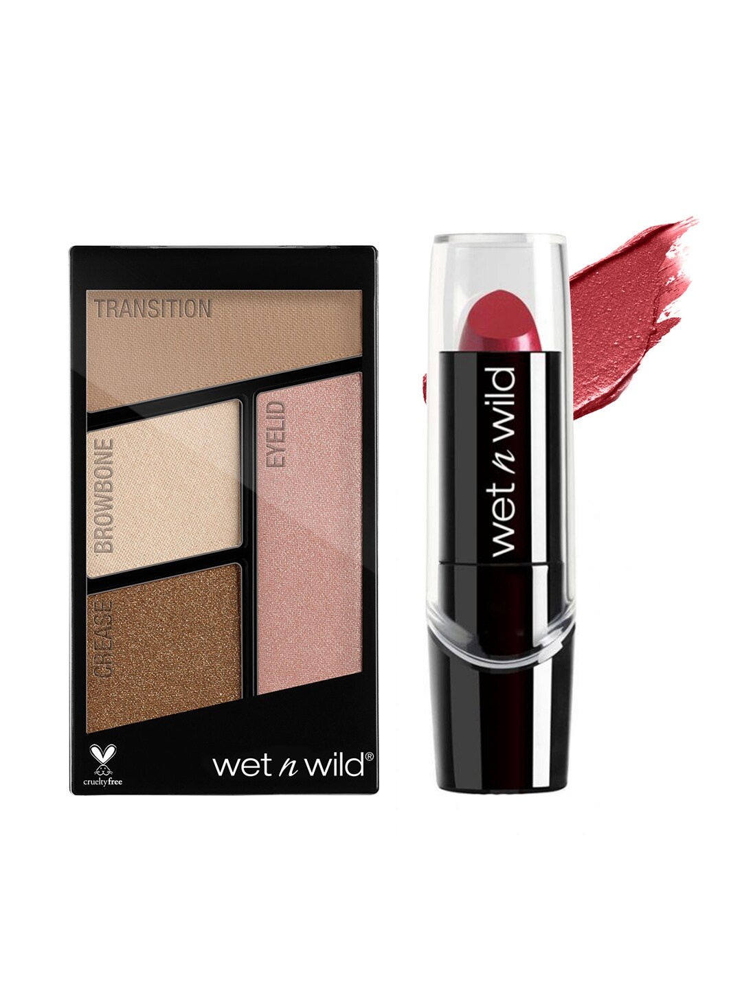 

Wet n Wild Sustainable Set Of Eyeshadow Quads & Lipstick, Brown