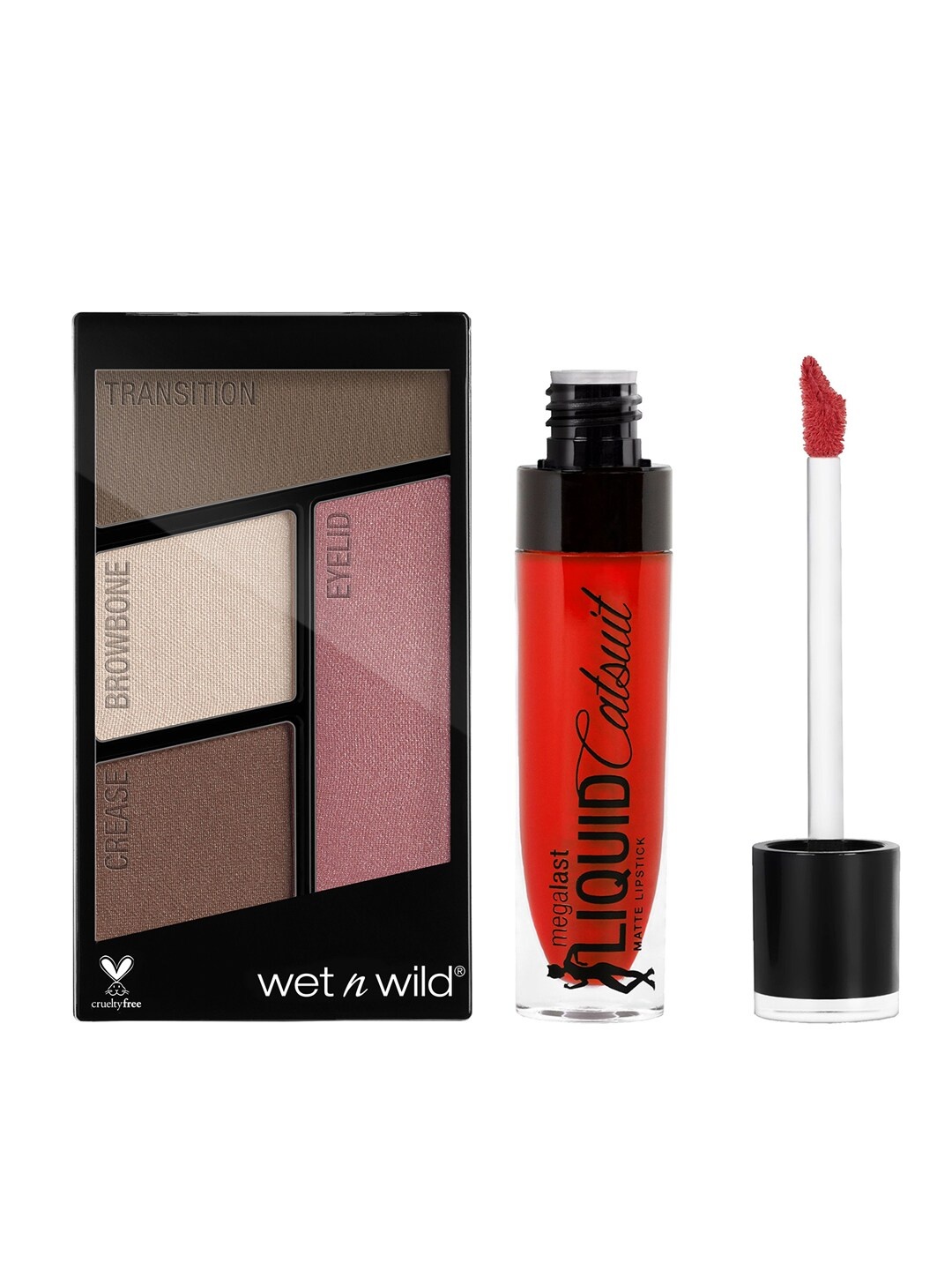 

Wet n Wild Sustainable Set Of Eyeshadow Quads & Lipstick, Orange